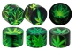 Preview: CNC Aluminium Grinder/Polinator, 50mm, 4-teilig, "Glow in the Dark - Leaf I (green)"